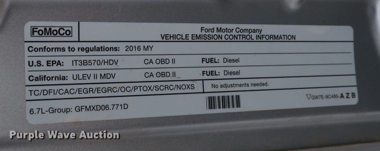 image for item DK3529 2016 Ford F350 Super Duty  pickup truck