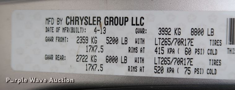 image for item DK3531 2013 Dodge Ram 2500  Crew Cab pickup truck