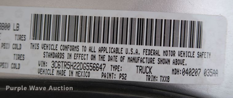 image for item DK3531 2013 Dodge Ram 2500  Crew Cab pickup truck