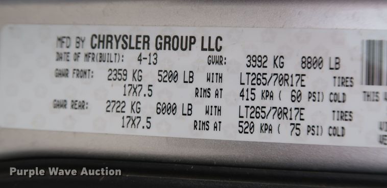 image for item DK3532 2013 Dodge Ram 2500  Crew Cab pickup truck