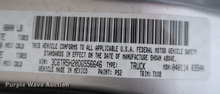 image for item DK3532 2013 Dodge Ram 2500  Crew Cab pickup truck