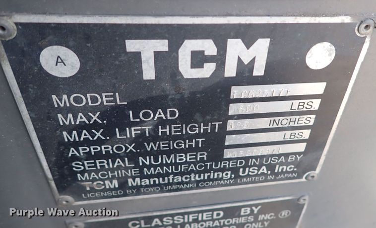 image for item DN2356 TCM FCG25  forklift