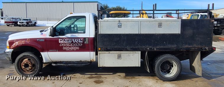 image for item GB9185 2002 Ford F450 Super Duty  flatbed truck