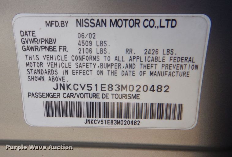 image for item IG9509 2003 Infiniti G35