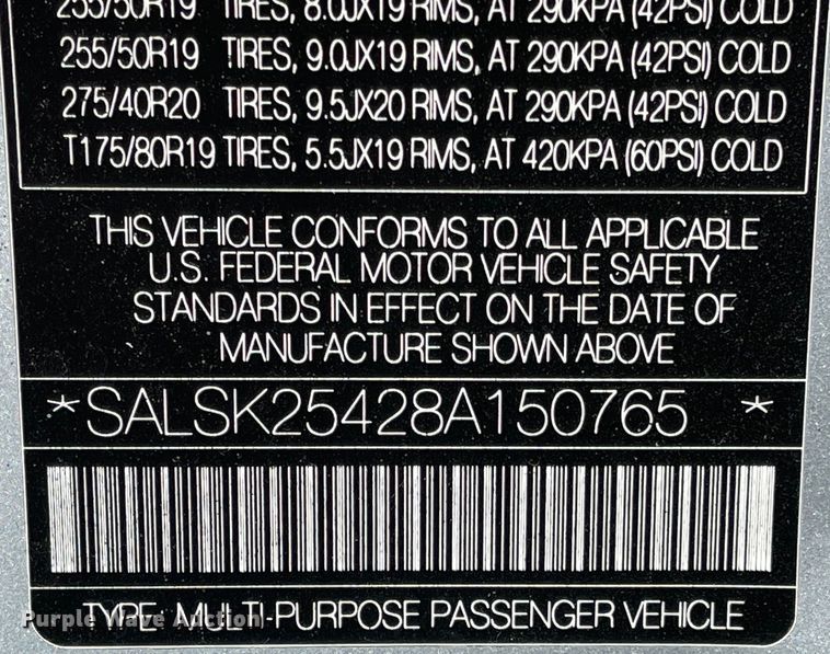 image for item IJ9624 2008 Land Rover Range Rover Sport  SUV