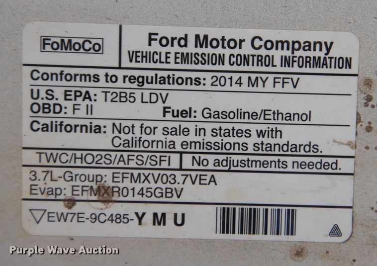 image for item JJ9397 2014 Ford Taurus Police