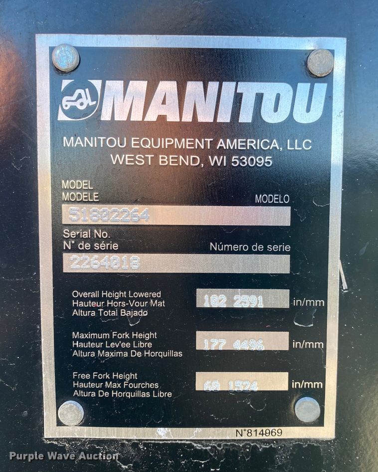 image for item JN9162 2019 Manitou M40-4  forklift