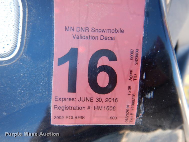 image for item KH9015 2002 Polaris Pro 600 Edge XC  snowmobile