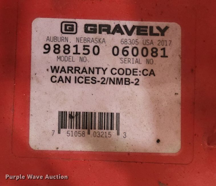 image for item KH9844 2017 Gravely  lawn mower