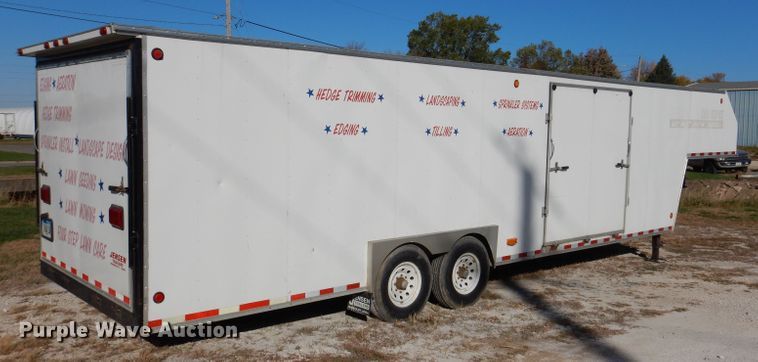 image for item KY9697 2002 Jensen  enclosed cargo trailer