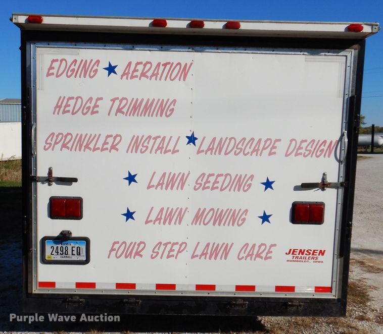 image for item KY9697 2002 Jensen  enclosed cargo trailer