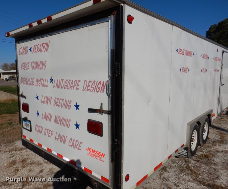 image for item KY9697 2002 Jensen  enclosed cargo trailer