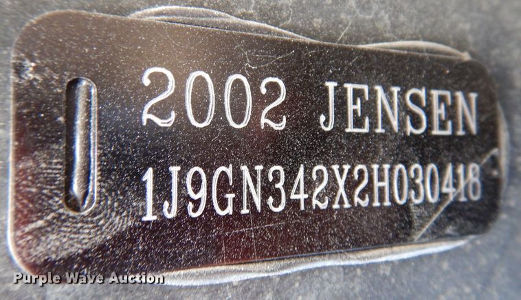 image for item KY9697 2002 Jensen  enclosed cargo trailer