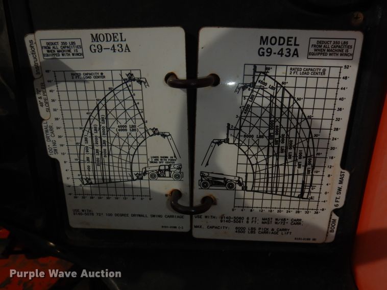 image for item DH8852 2005 JLG G943A  telehandler