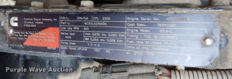 image for item DI8607 1998 Ingersoll Rand P375WCU  air compressor