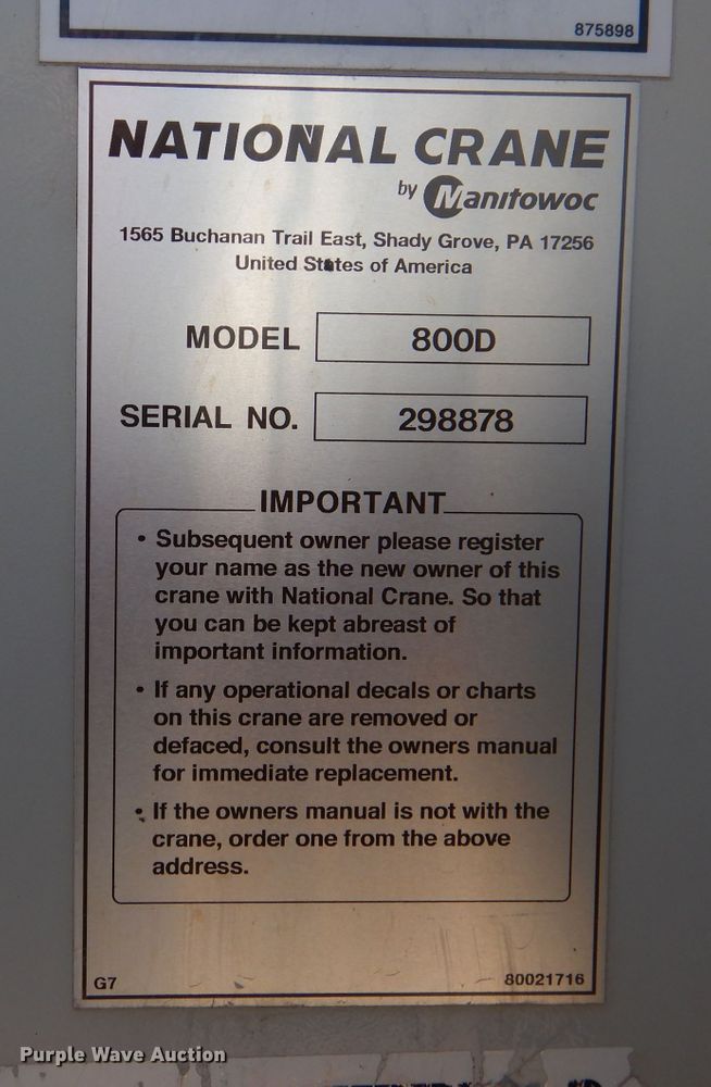 image for item DJ8926 2014 Peterbilt 365  crane truck