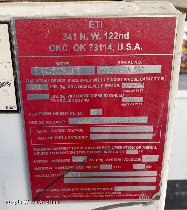 image for item DL1407 2008 Ford F450 Super Duty  bucket truck