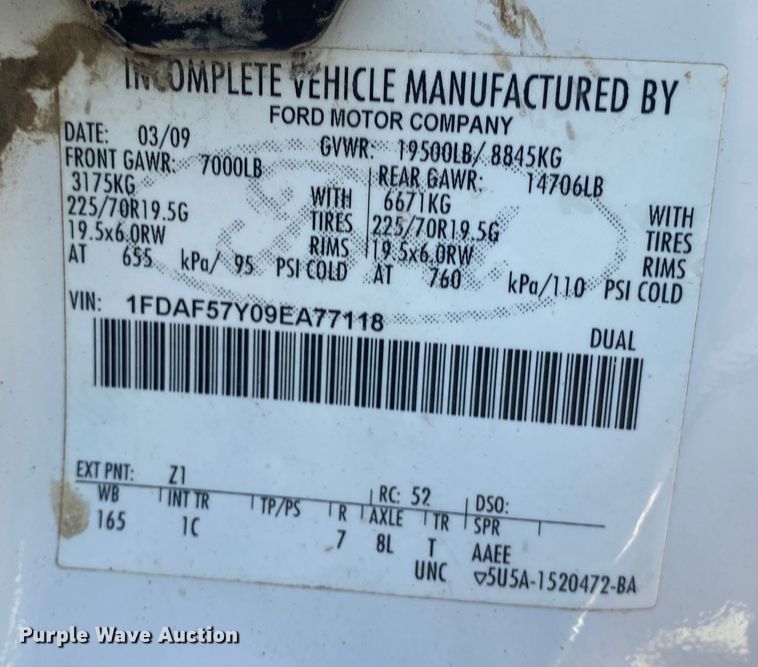 image for item DL1417 2009 Ford F550 Super Duty  bucket truck