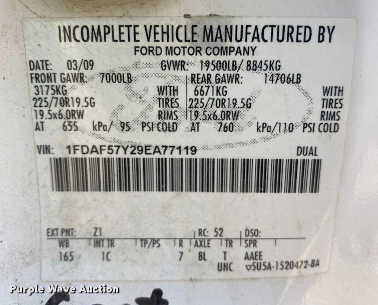 image for item DL1418 2009 Ford F550 Super Duty  bucket truck