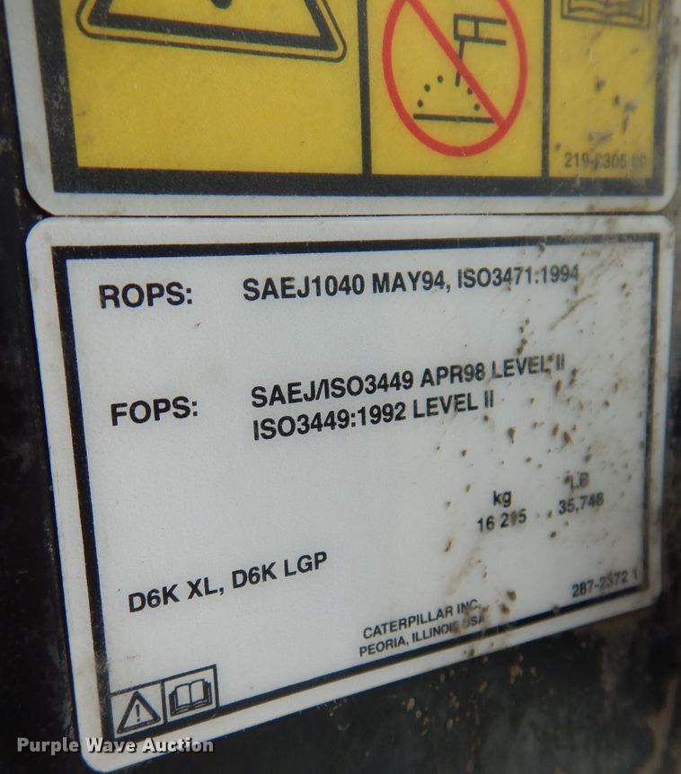 image for item DL5910 2007 Caterpillar D6K LGP  dozer