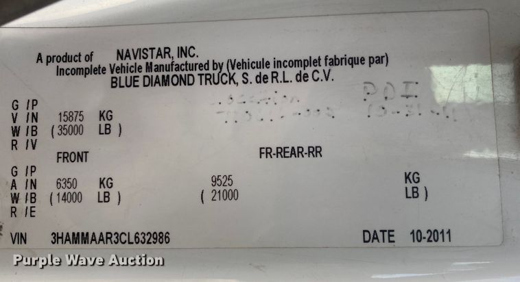 image for item DL6880 2012 International 4300  bucket truck