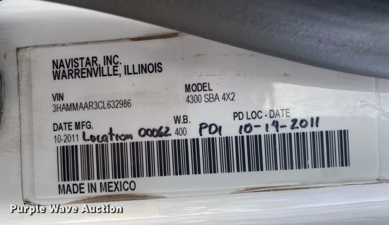 image for item DL6880 2012 International 4300  bucket truck