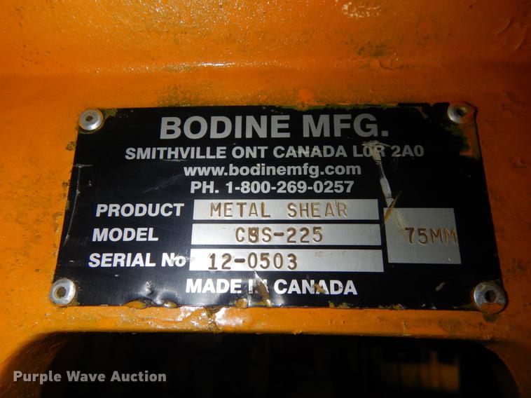 image for item DM5360 Bodine CSS-225  metal shear