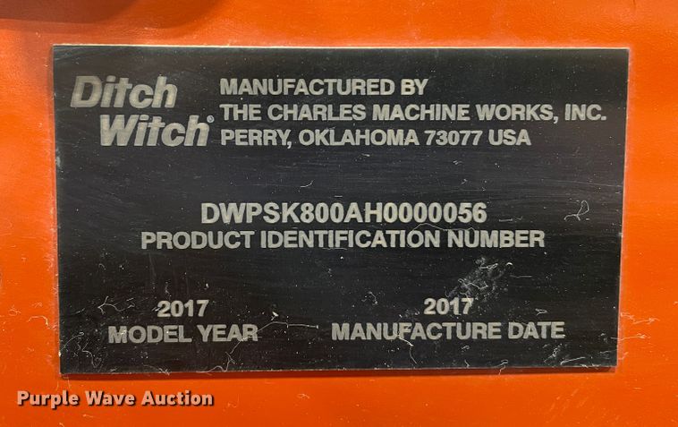image for item DN0182 2017 Ditch Witch SK800  compact utility loader