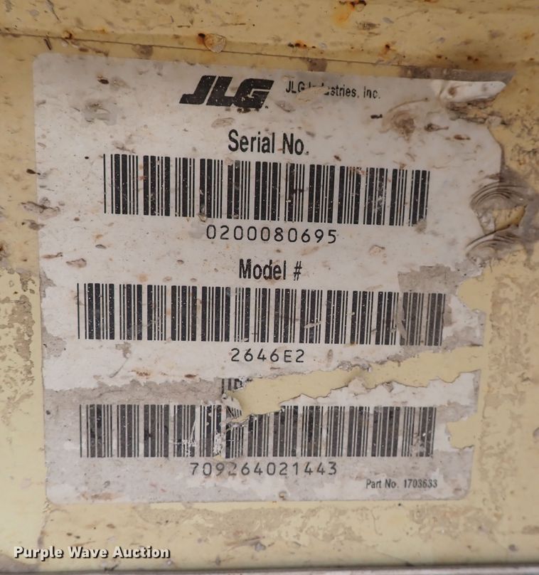 image for item DN2482 2000 JLG 2646-E2  forklift