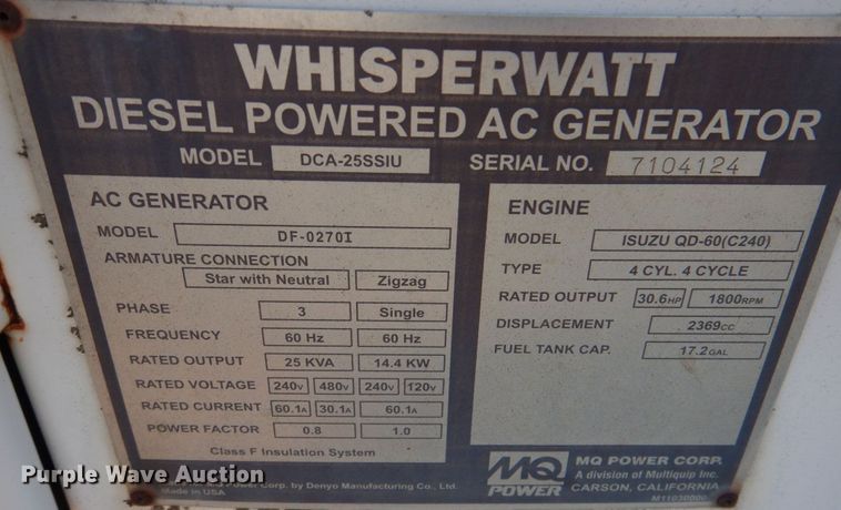 image for item DN2683 MQ DCA-25SSIU  generator