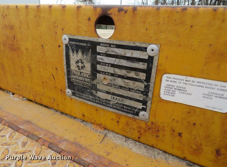 image for item DN7882 1988 Trail King TK40-2400  equipment trailer