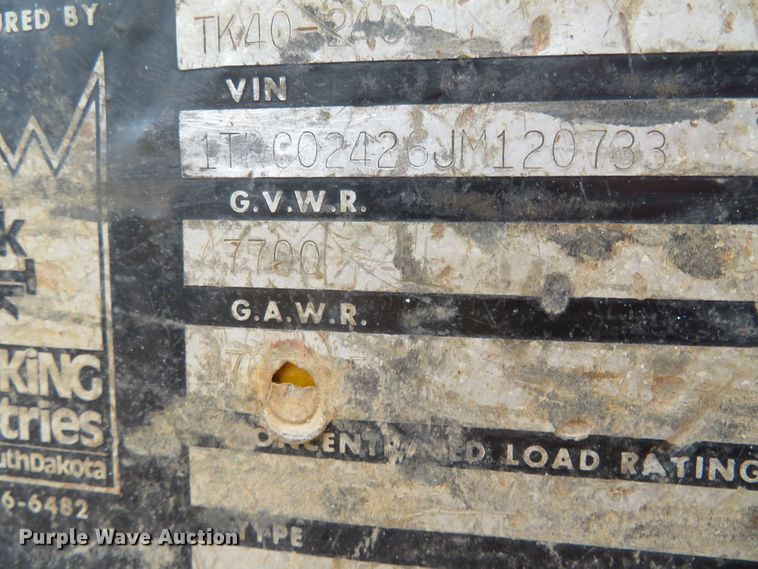 image for item DN7882 1988 Trail King TK40-2400  equipment trailer