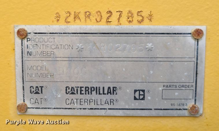 image for item GB9207 1999 Caterpillar 980G  wheel loader