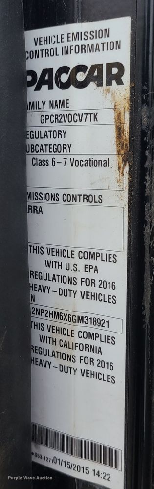 image for item GB9209 2016 Peterbilt 337  utility / service truck