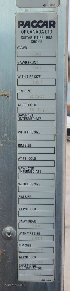 image for item GB9210 2012 Kenworth T370  truck cab and chassis