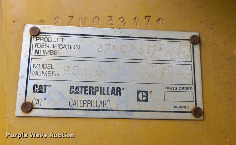 image for item GB9212 1999 Caterpillar 953C  track loader