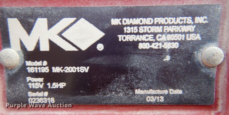 image for item IE9507 2013 MK Diamond MK-2001SV brick saw