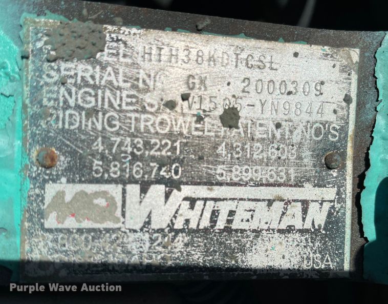 image for item IJ9633 Whiteman  power trowel