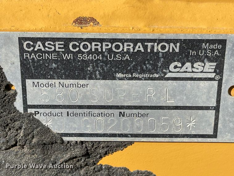 image for item IJ9638 1997 Case 580 Super L  backhoe