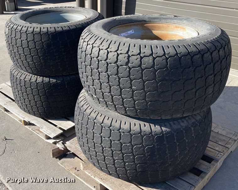 image for item IJ9640 (4) 41/18LLx22.5 tires and wheels