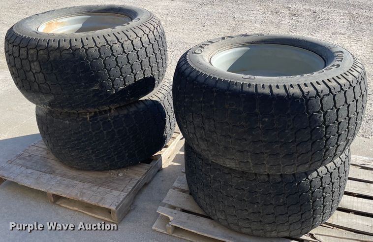 image for item IJ9640 (4) 41/18LLx22.5 tires and wheels