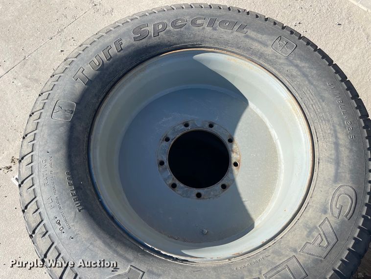 image for item IJ9640 (4) 41/18LLx22.5 tires and wheels