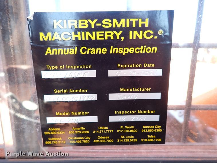 image for item IS9393 2012 Sany SRC840  crane