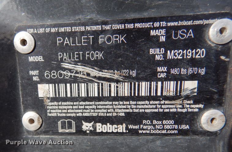 image for item IV9987 (2) 36" L compact utility loader forks