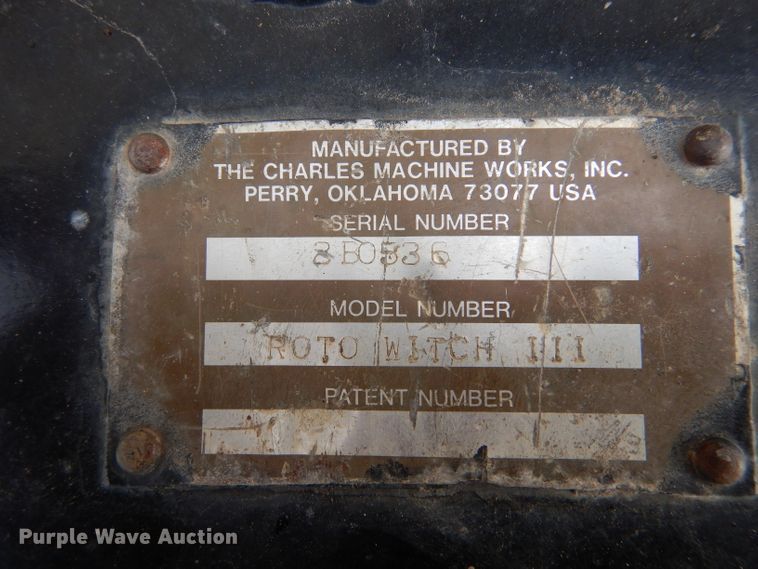 image for item IV9991 Ditch Witch  Roto Witch III compact utility loader boring unit