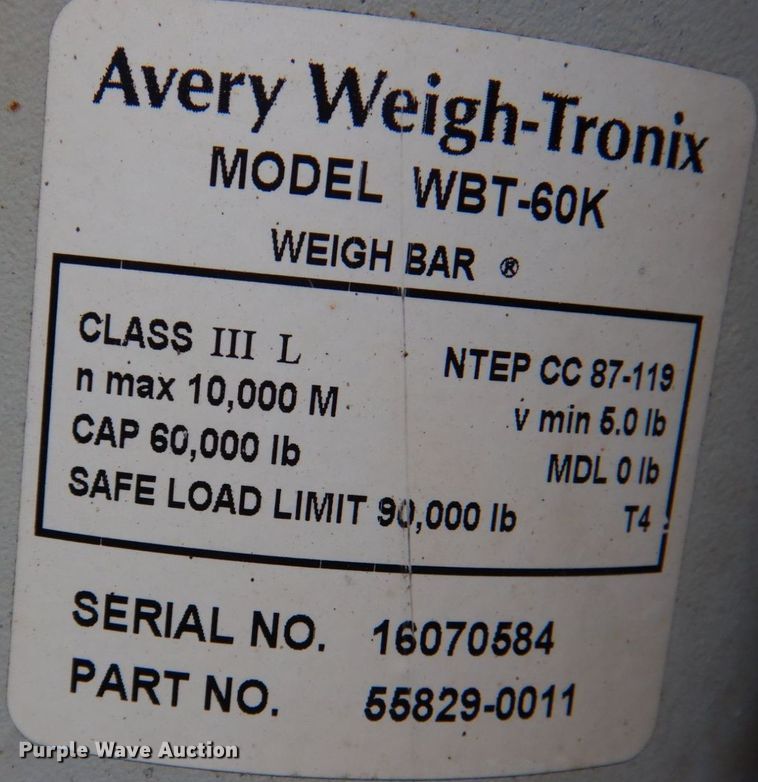 image for item JD9429 2009 Avery Weigh-tronix BMS 7011-100T  truck scale