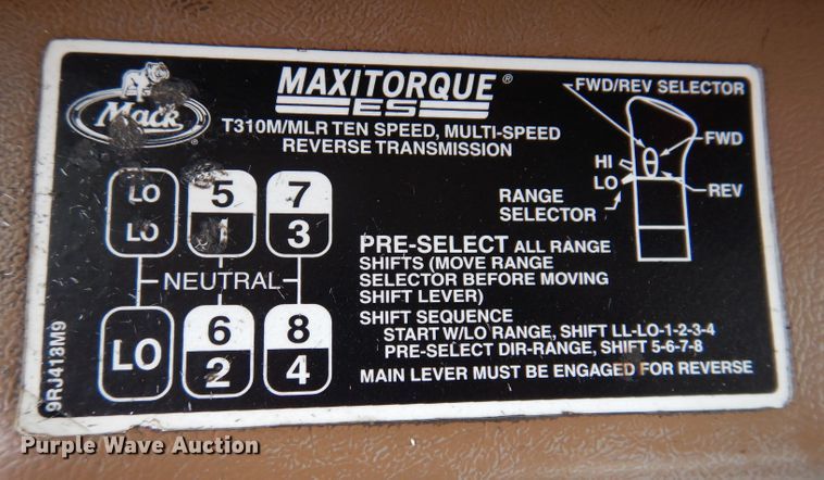 image for item JH9919 2004 Mack Granite CV700  roll-off container truck