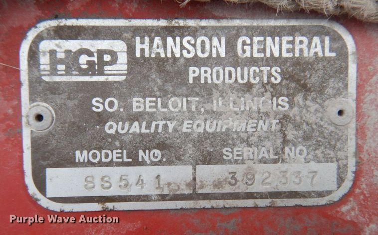 image for item JK9821 Hanson General SS541  53" w skid steer snow blower