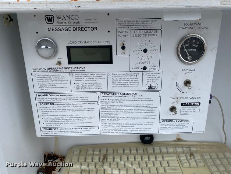 image for item JN9158 2005 Wanco WTLMB  message board trailer