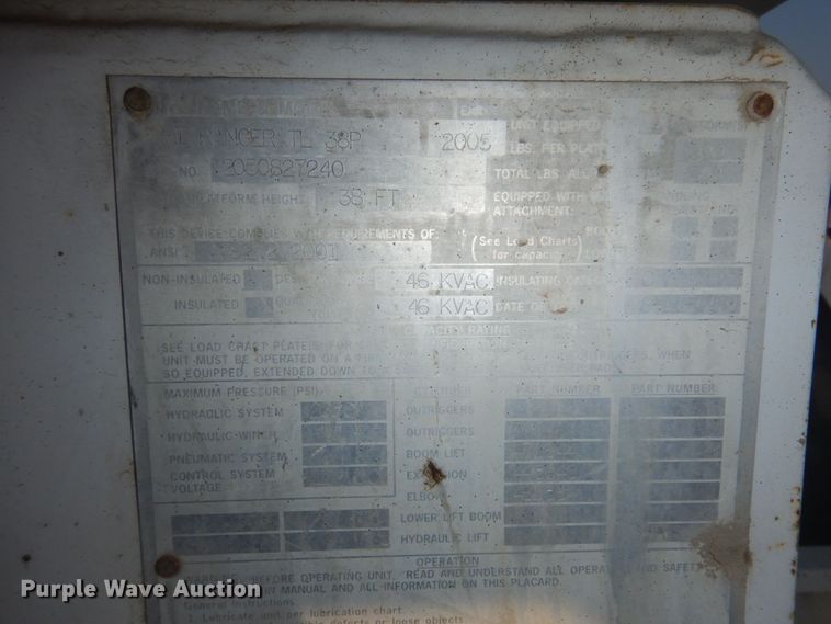 image for item KE9316 2005 Ford F450 Super Duty XL  bucket truck